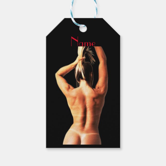 Fitness Model Tanlines Thunder_Cove  Gift Tags (Front)