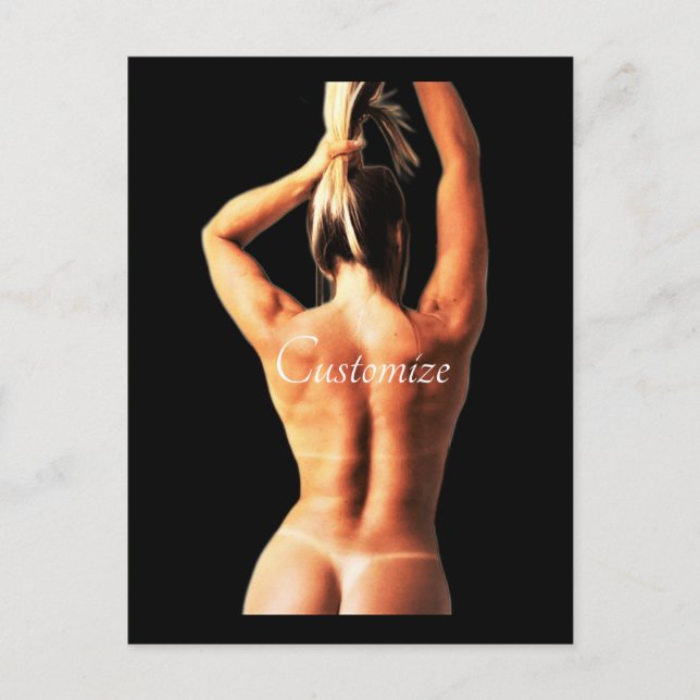 Fitness Model Tanlines Thunder_Cove  Postcard (Front)