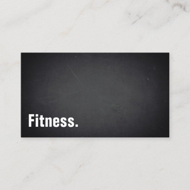 Fitness Modern Minimalist Blackboard Professional Business Card (Front)