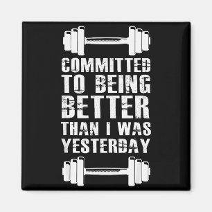 Fitness Motivation For Men Women With Saying Gym W Magnet