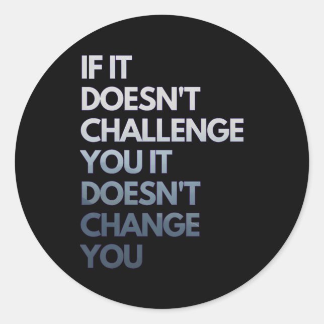Fitness Motivation Inspirational Quote Fitness Classic Round Sticker (Front)