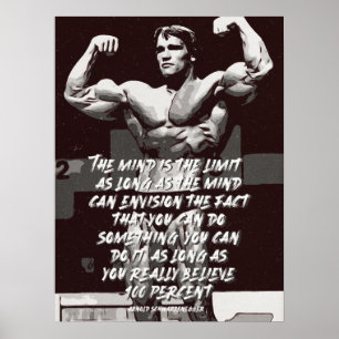 Fitness Motivation Quote Bodybuilder Style Modern  Poster