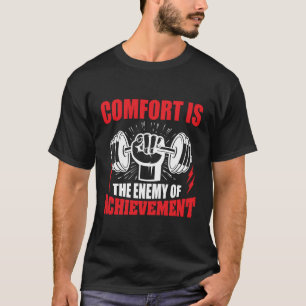 Fitness Motivation Quote Dumbbell Lifting Gym T-Shirt