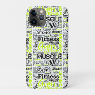 Fitness Motivation Typography Design iPhone 11 Pro Case