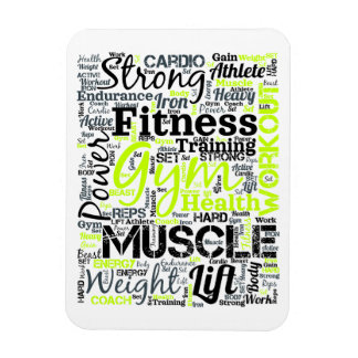 Fitness Motivation Typography Design Magnet