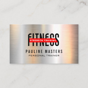Fitness Nutrition   Personal Trainer   Metallic Appointment Card