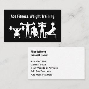 Fitness Personal Trainer And Coach Business Card
