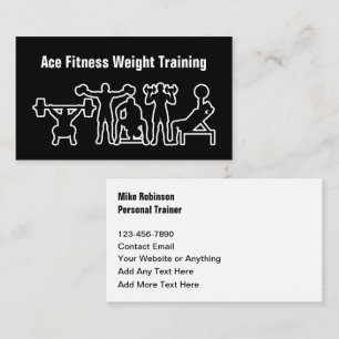 Fitness Personal Trainer And Coach Business Card