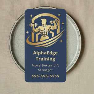 Fitness Personal Trainer Bodybuilding Coach Modern Business Card