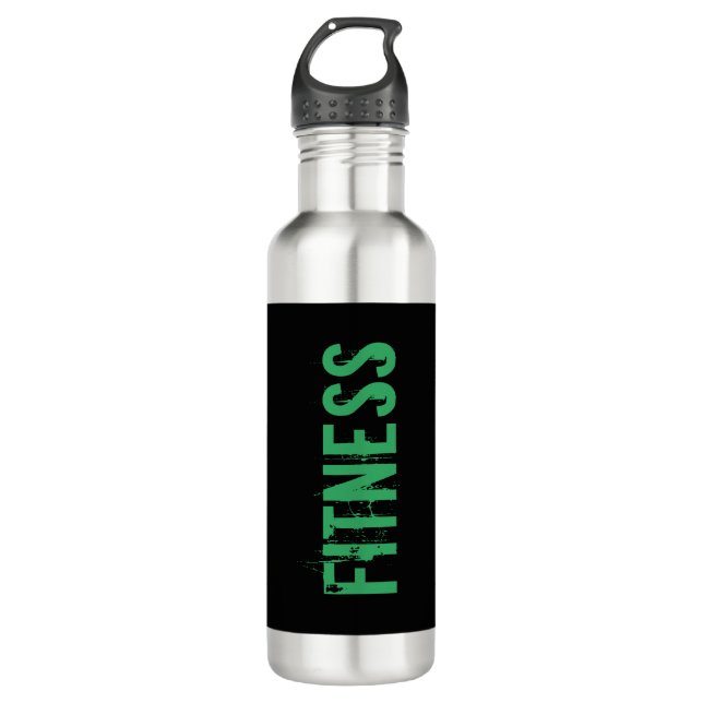 Fitness Personal Trainer Bodybuilding Modern Black 710 Ml Water Bottle (Front)