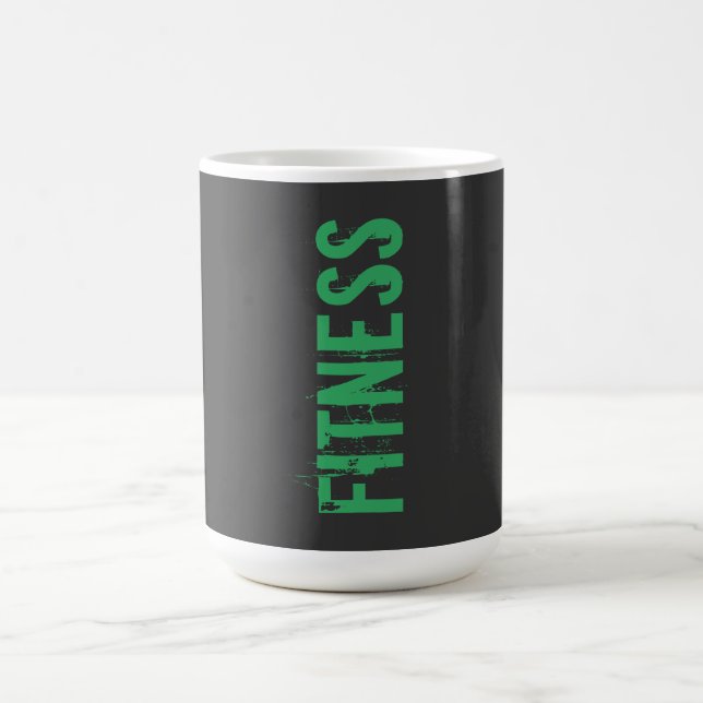 Fitness Personal Trainer Bodybuilding Modern Grey Coffee Mug (Center)