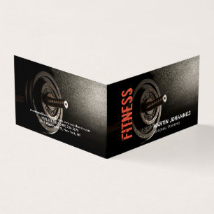 Fitness Personal Trainer Bodybuilding Modern Sharp Business Card