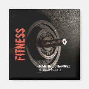 Fitness Personal Trainer Bodybuilding Modern Sharp Magnet