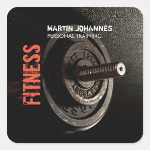 Fitness Personal Trainer Bodybuilding Modern Sharp Square Sticker