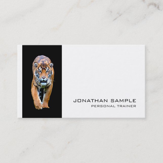 Fitness Personal Trainer Elegant Design Luxury Business Card (Front)