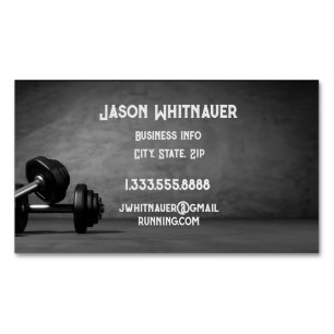 Fitness Personal Trainer, Fitness Instructor Magnetic Business Card