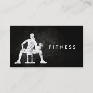 Fitness Personal Trainer Girl Workout Professional Business Card