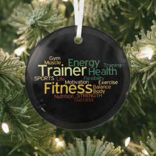 Fitness/Personal Trainer Glass Tree Decoration