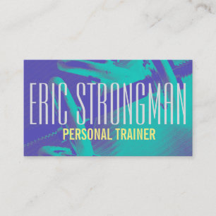 Fitness personal trainer gym style cover business card