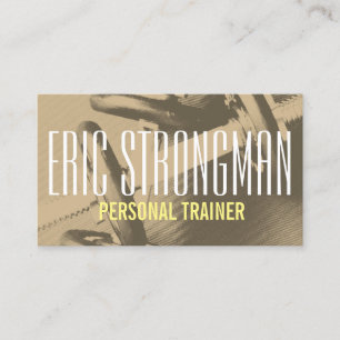 Fitness personal trainer gym style cover business card
