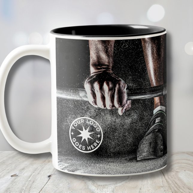 Fitness Personal Trainer Gym Two-Tone Coffee Mug (Fitness Weightlifting Barbell Personal Trainer Gym Two-Tone Coffee Mug)