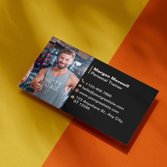 Fitness Personal Trainer: Modern Colourful Business Card (Fitness Personal Trainer: Modern Colorful Business Card )