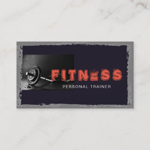 Fitness Personal Trainer Muscle Elegant Modern Business Card