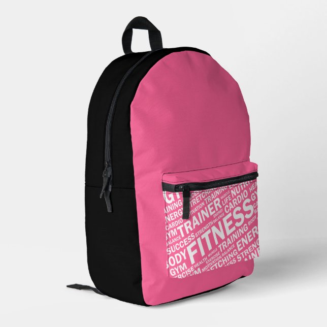 Fitness/Personal Trainer Printed Backpack (Back Corner Left)