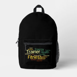 Fitness/Personal Trainer Printed Backpack