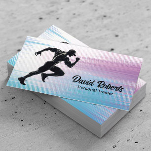 Fitness Personal Trainer Running Athlete Business Card