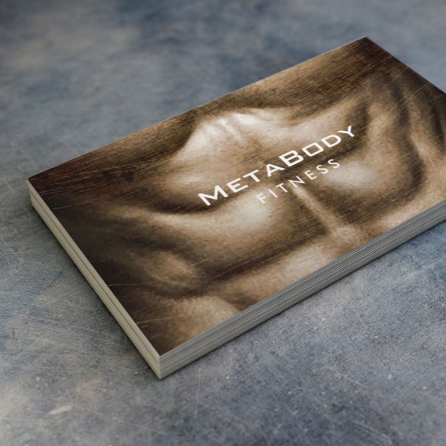 Fitness Personal Trainer Strong Body Bodybuilder Business Card (Creator Uploaded)