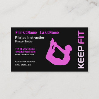 Fitness Pilates Instructor Business Card