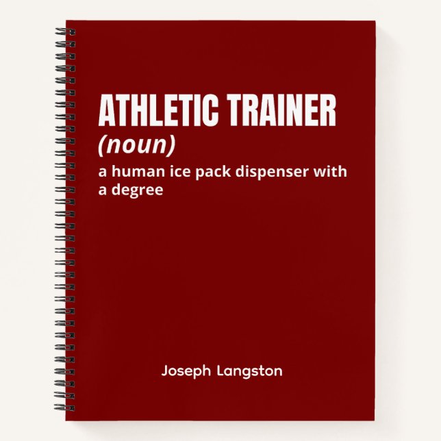 Fitness Professional – Funny Athletic Trainer Notebook (Front)