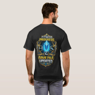 Fitness Progress Save File Updated: Sci-Fi Gym Emb T-Shirt