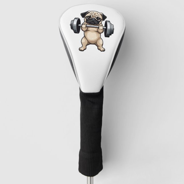 Fitness Pug Golf Head Cover (Front)