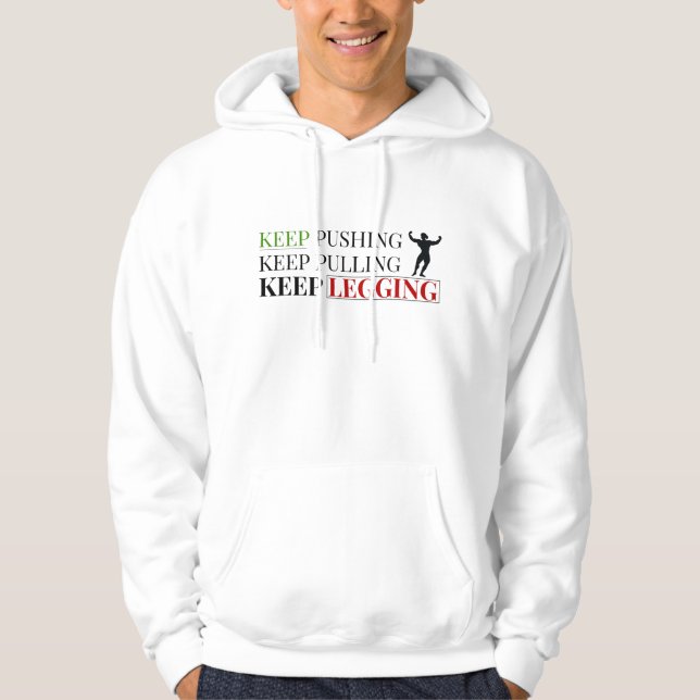 Fitness Quote Pullover Hoodie – Minimal Text Desig (Front)