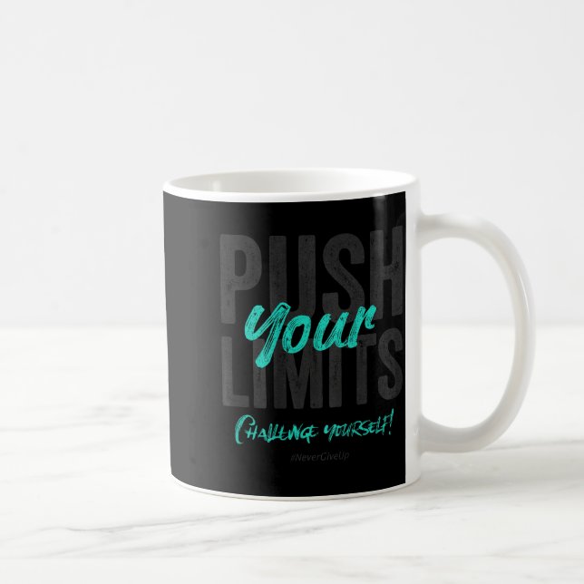 Fitness Quote Y2k Gym Training Back Print Yoga Srt Coffee Mug (Right)
