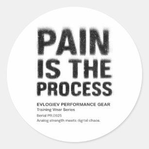 Fitness Quote Y2k Gym Training Ck Print Yoga Sport Classic Round Sticker