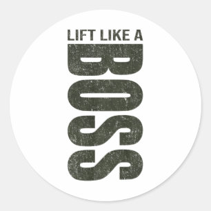 Fitness Quote Y2k Gym Training Ck Print Yoga Sport Classic Round Sticker