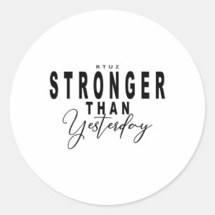 Fitness Quote Y2k Gym Training Ck Print Yoga Sport Classic Round Sticker