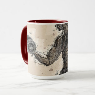 Fitness Red Pink Pastel Mug