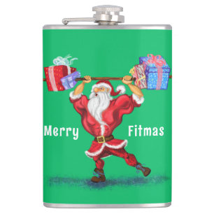 Fitness Santa Claus Flask