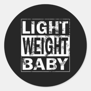 Fitness Saying Kraftsport - Light Weight Ba Classic Round Sticker