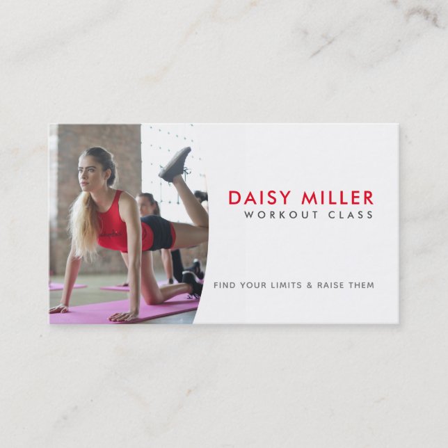 Fitness Slogans Business Cards (Front)