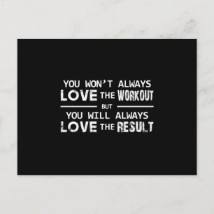 Fitness Sport Gym Exercise Workout Funny Gift Idea Postcard