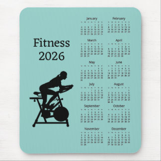 Fitness Stationary Bike 2026 Calendar Mousepad