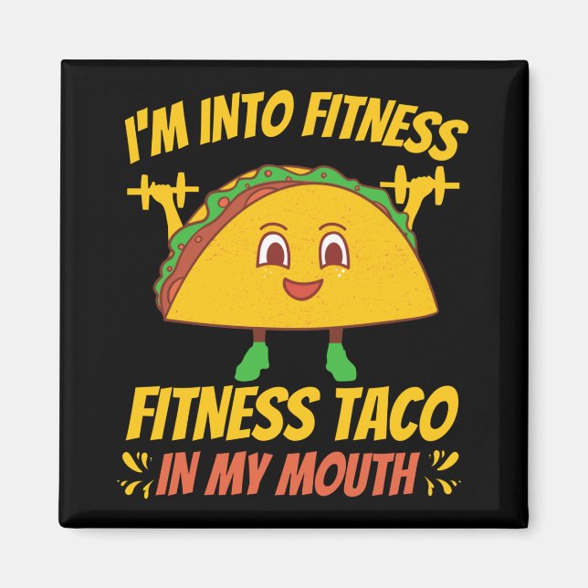 Fitness Taco Exercise Gym Magnet (Front)