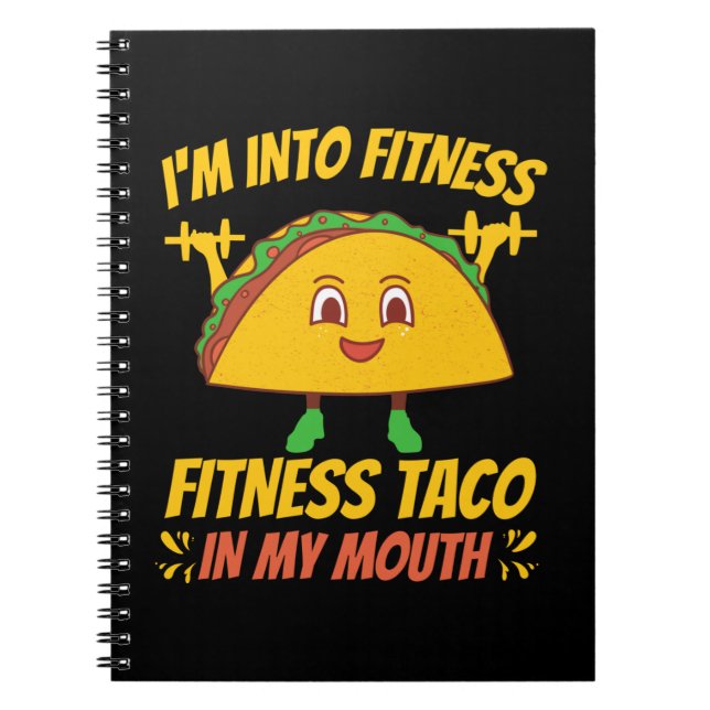 Fitness Taco Exercise Gym Notebook (Front)