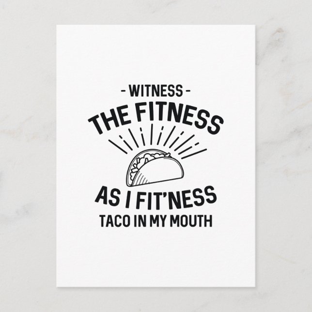 Fitness Taco Postcard (Front)