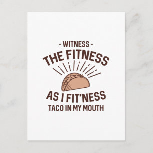 Fitness Taco Postcard